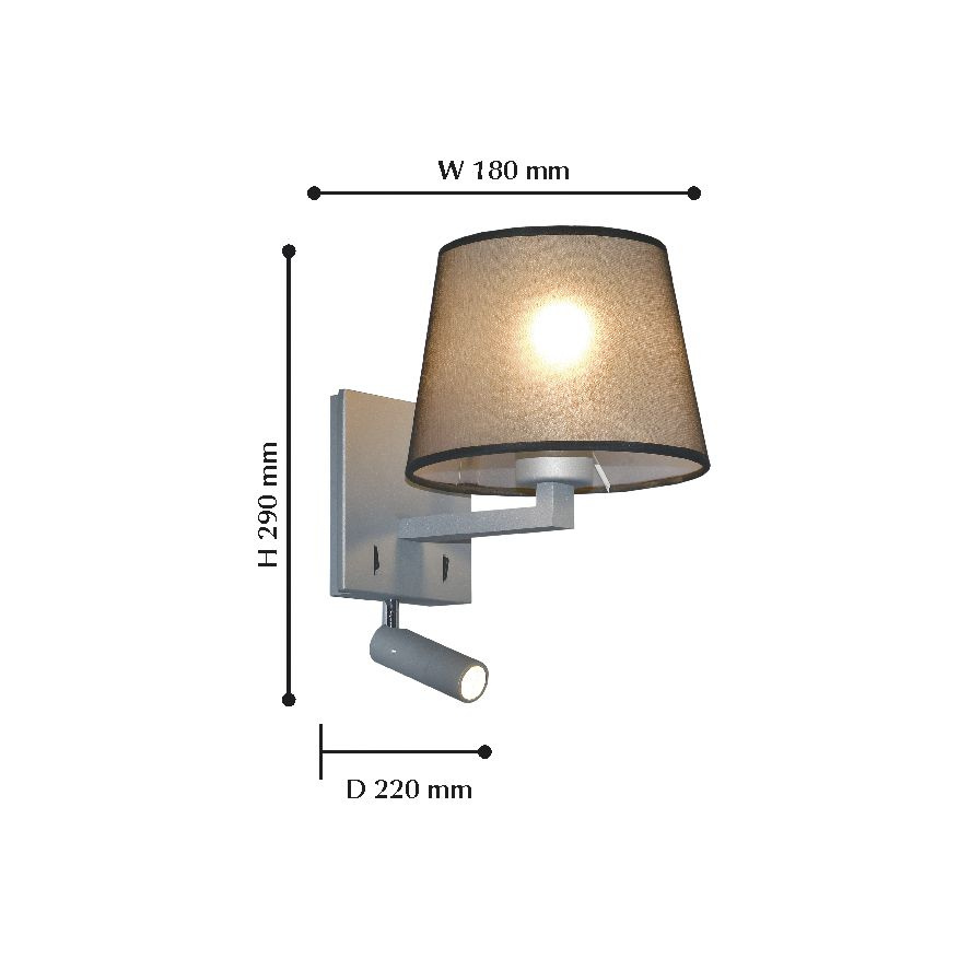 Бра серое Favourite Essentia 2001-2W