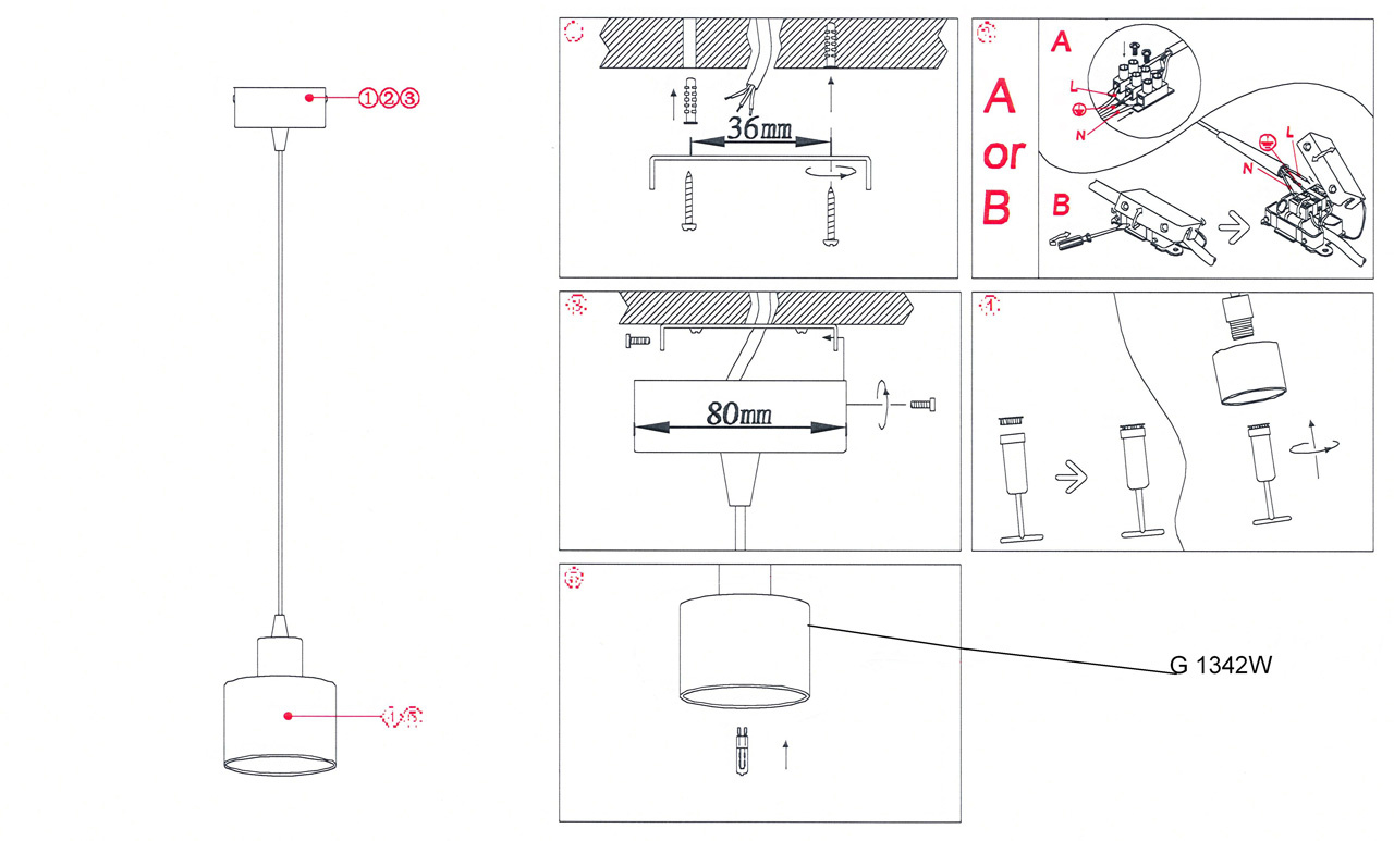 Подвесной светильник Odeon Light Ixia 1342/W