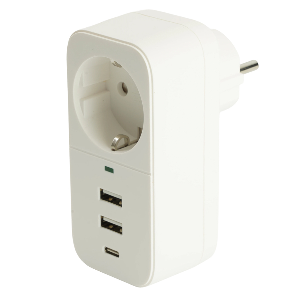 Сетевой фильтр 1-местный с/з Stekker Nova HM81-11-1 50142