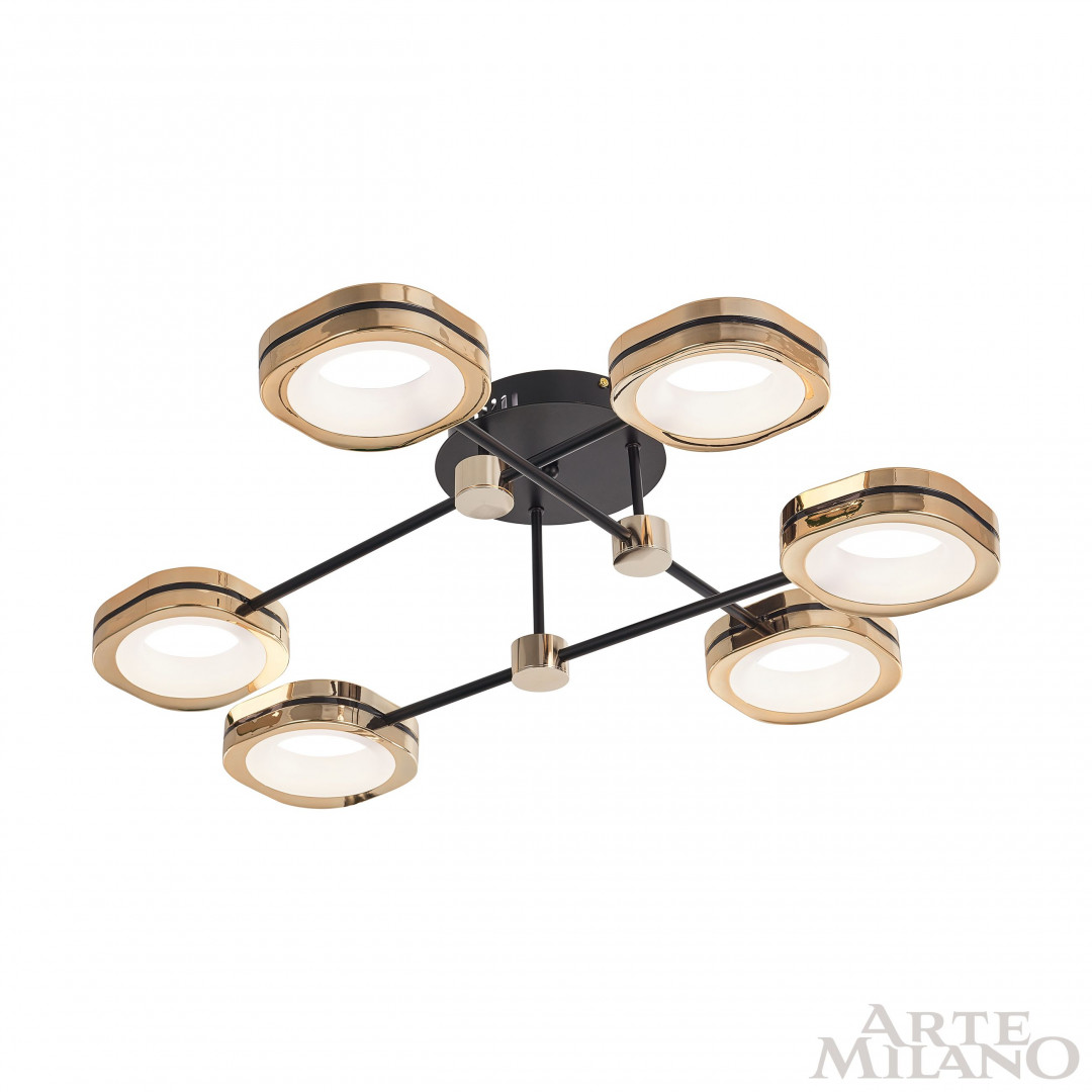 Потолочный светильник Arte Milano Ferrara 277999/6 BK/GD