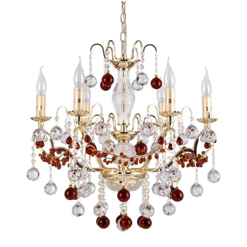 Подвесная люстра Crystal Lux FRUTA SP6 GOLD