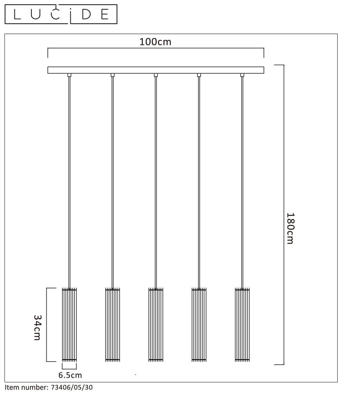 Подвесной светильник Lucide LIONEL 73406/05/30 в Москве