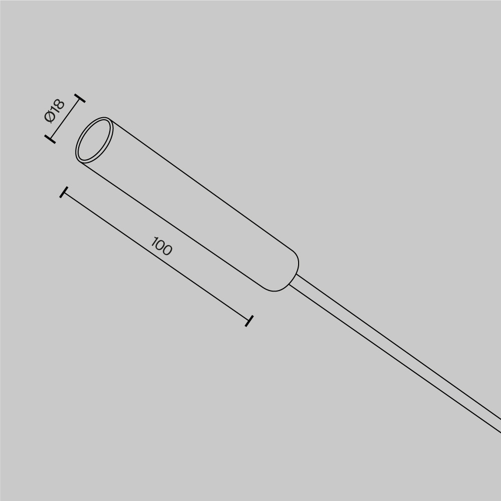 Заглушка с питанием для штанговой системы Maytoni Axity CA003EC-BS