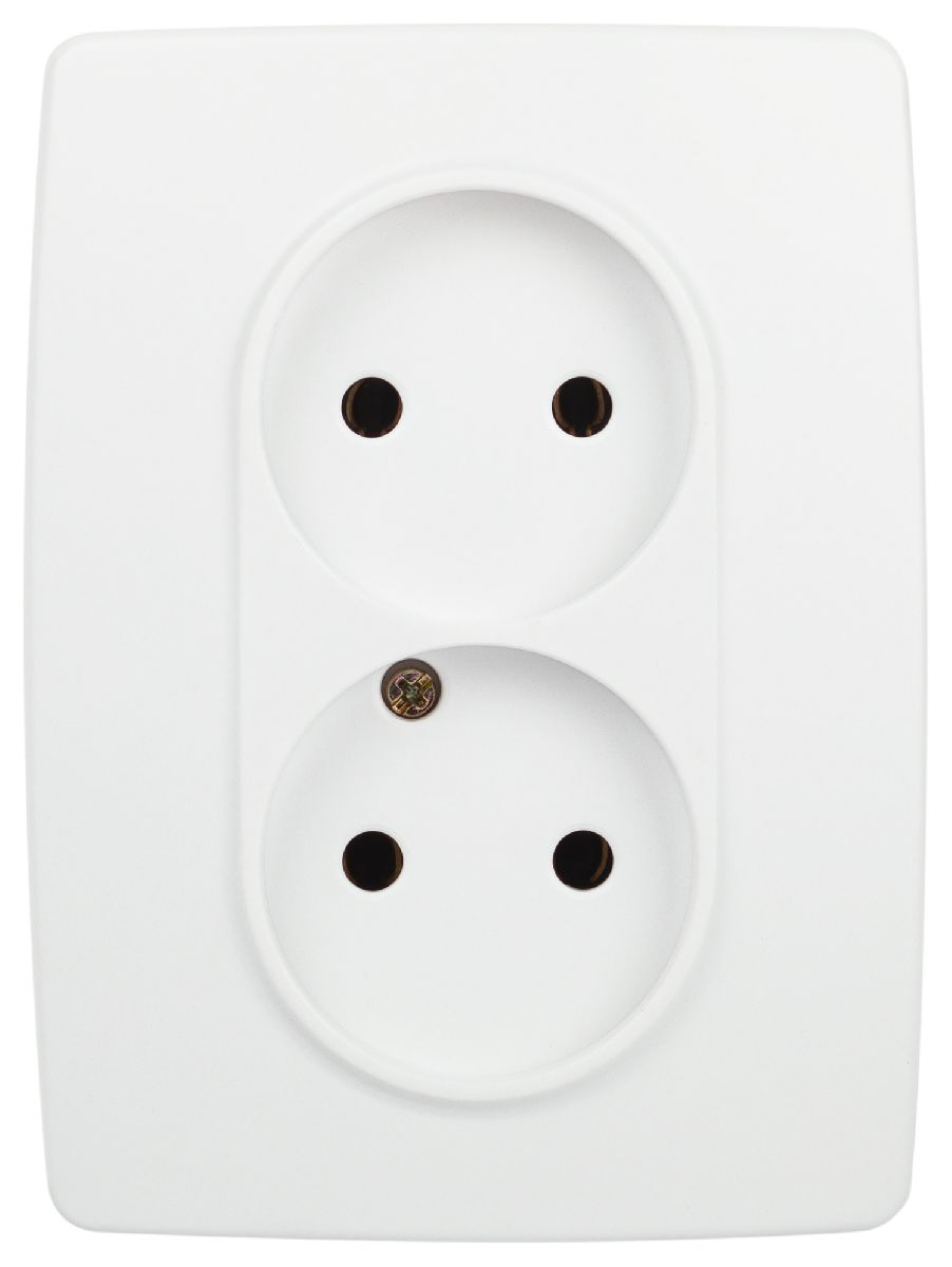 Розетка двухместная Эра 12-2107-01М Б0065688