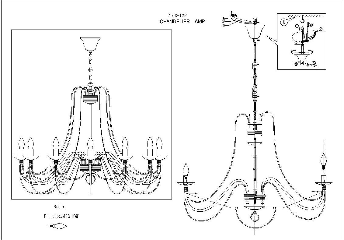 Подвесная люстра F-Promo Chateau 2163-12P