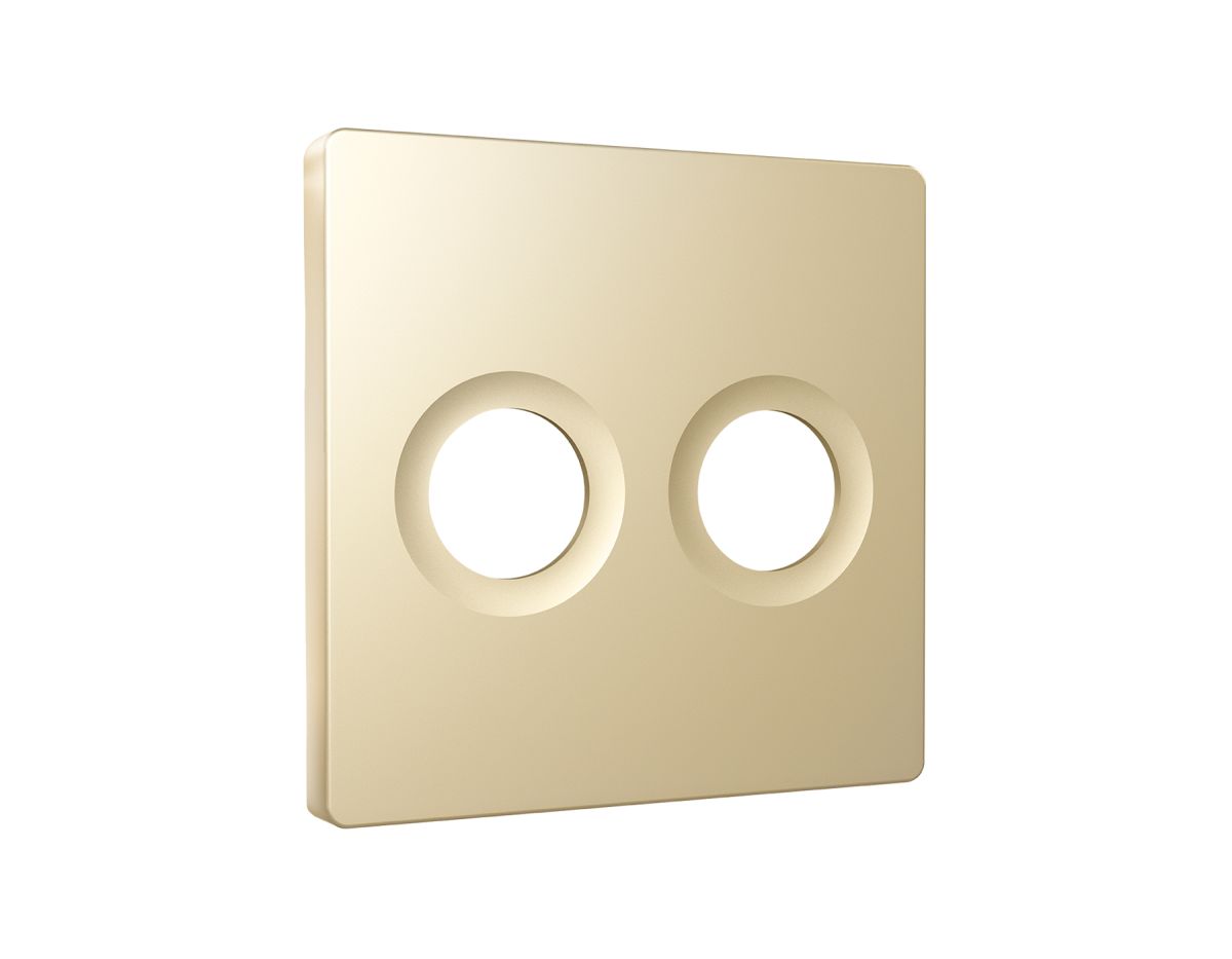 Лицевая панель Alfa (Шампань) для TV двойной розетки Quant Ambrella Volt AP6133