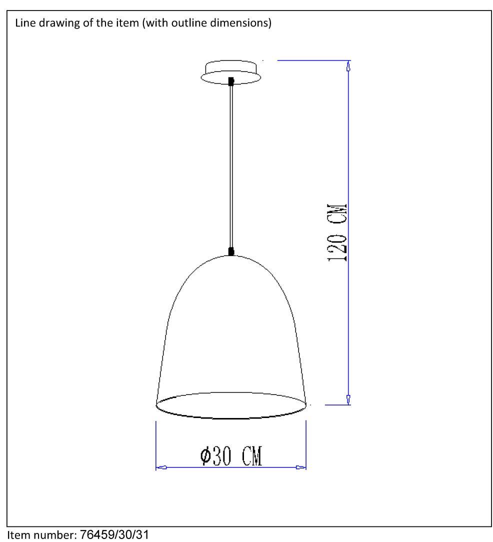 Подвесной светильник Lucide Calais 76459/30/31