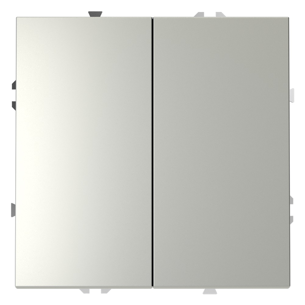 Проходной переключатель двухклавишный Voltum S70 VLS020305 (сталь)