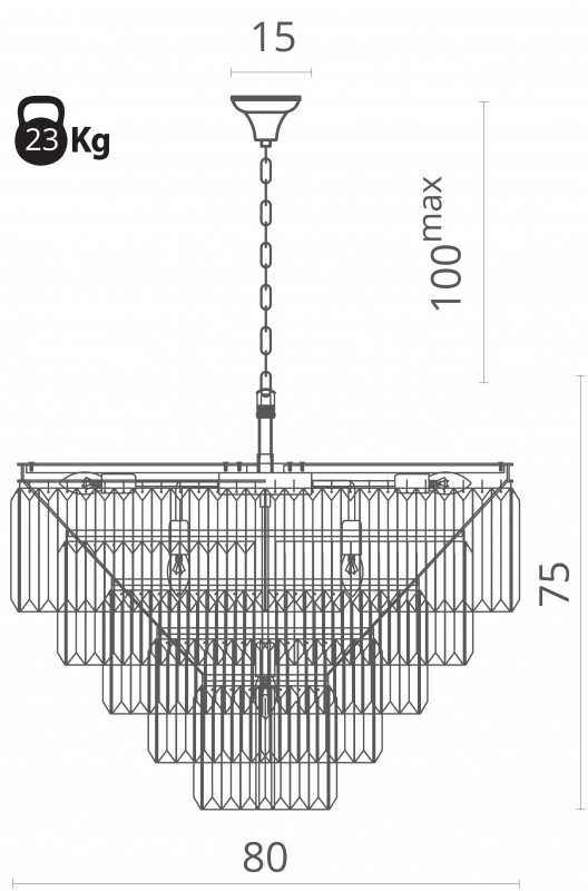 Потолочная люстра Divinare Nova 3005/23 SP-18