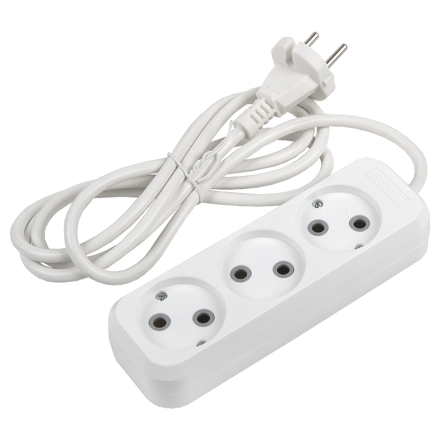 Удлинитель бытовой General GES-10-2x075-3-15m 470078