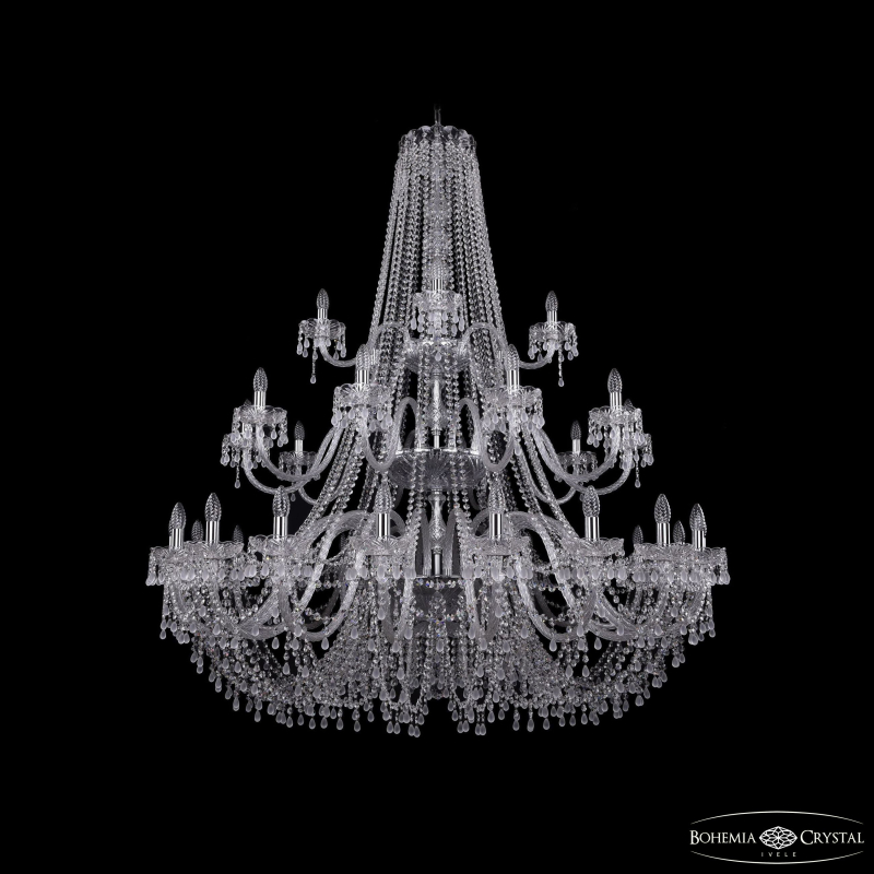 Подвесная люстра Bohemia Ivele Crystal 1410/20+10+5/530/3d Ni V0300