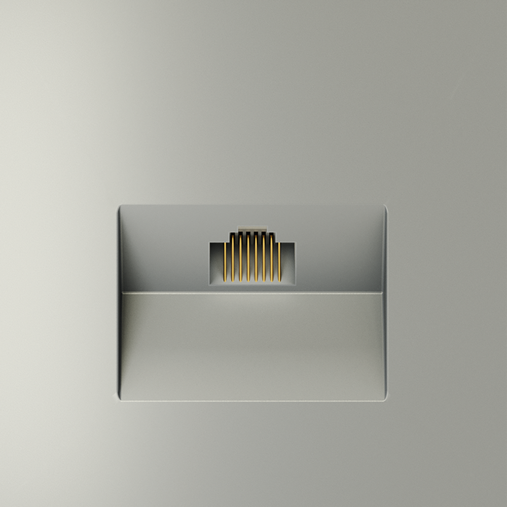 Розетка компьютерная Voltum S70 VLS060105 (сталь)