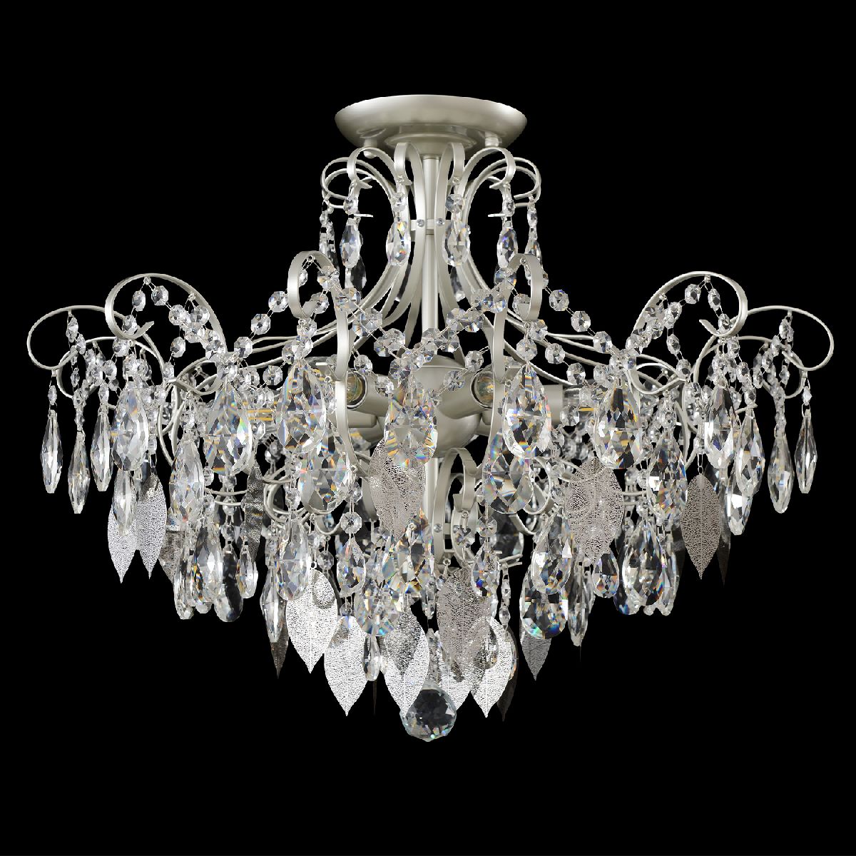 Потолочная люстра Crystal Lux ESMIRALDA PL6 SILVER
