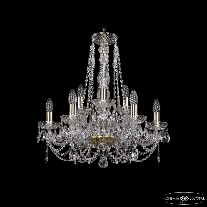 Подвесная люстра Bohemia Ivele Crystal 1406/6+3/195/h-58 G