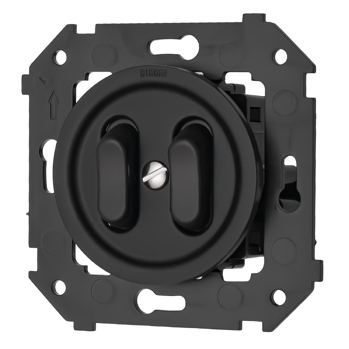 Выключатель двухклавишный Bironi Шедель Бриз B3-222-23M