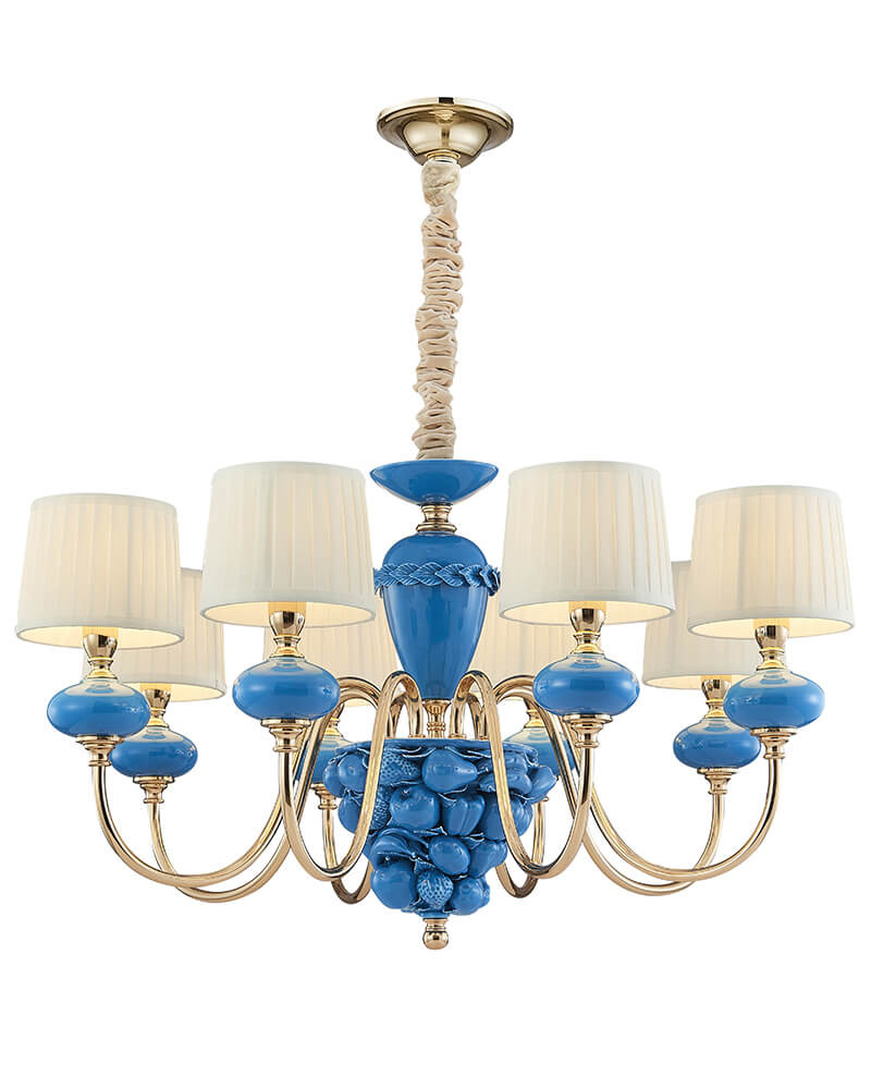 Подвесная люстра Lumien Hall Макей 1031/8H-GD-PBL-WT