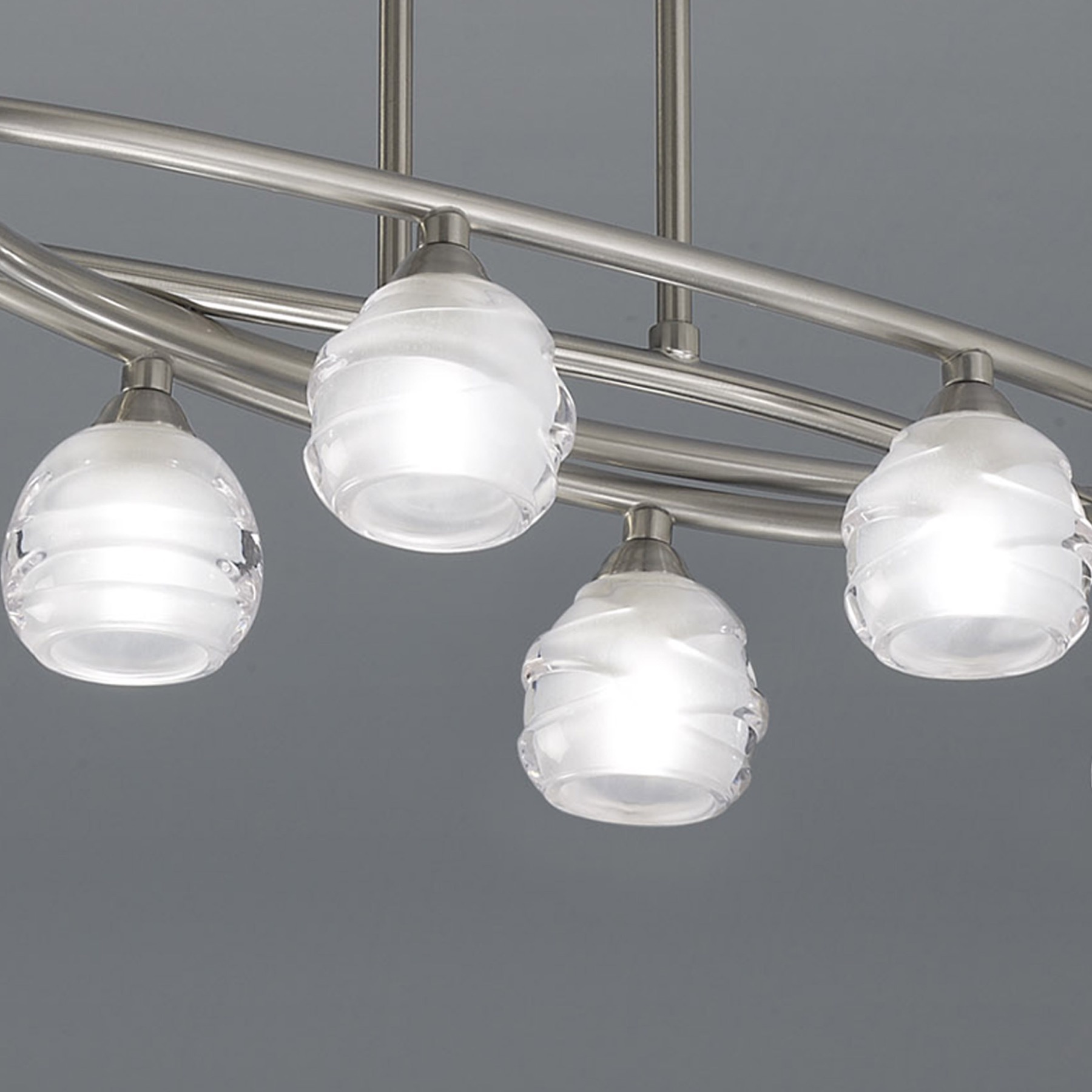 Подвесная люстра Mantra Loop Satin Nickel 1810