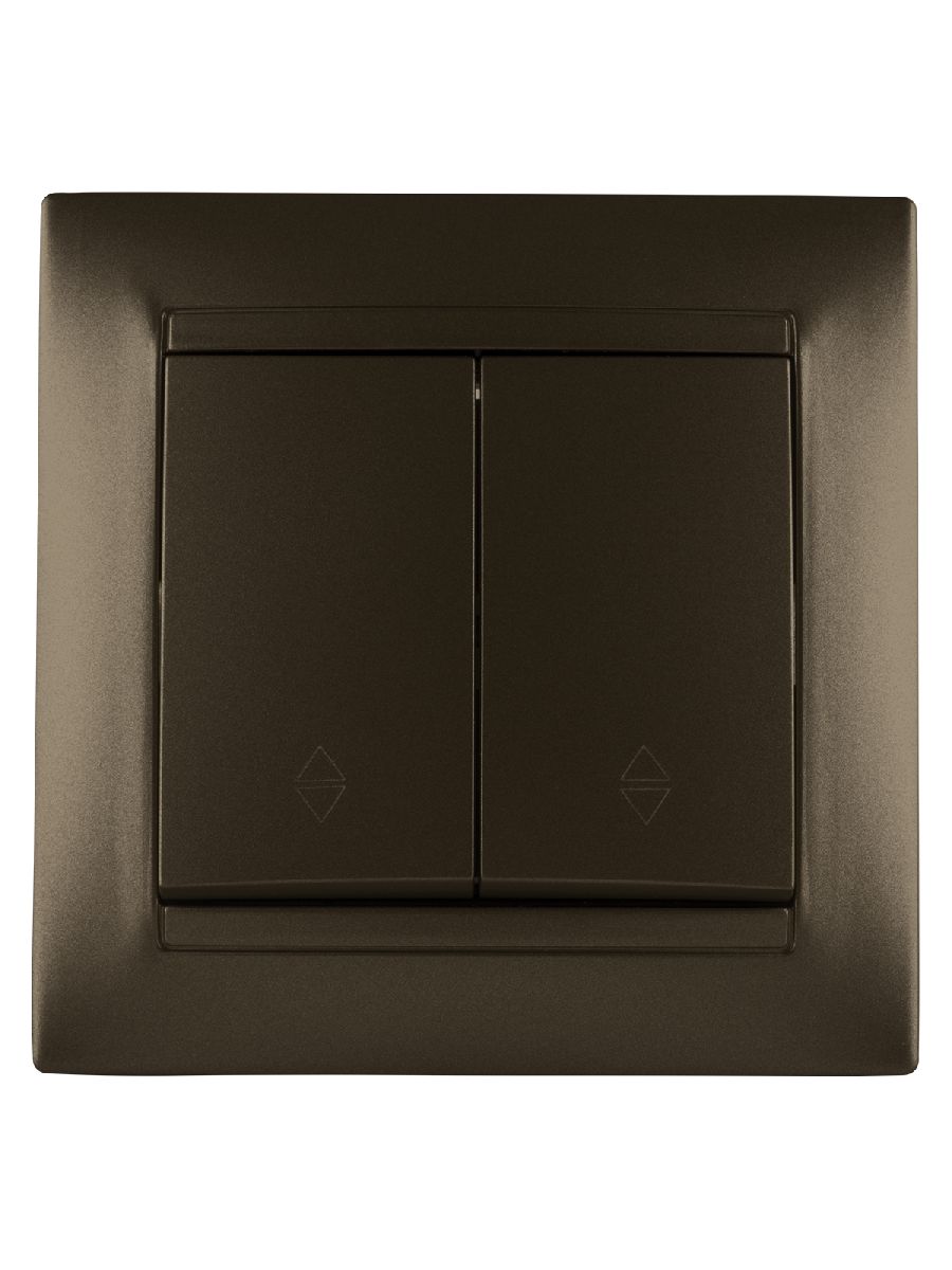 Выключатель двухклавишный на 2 направления Лама TDM Electric SQ1815-0707