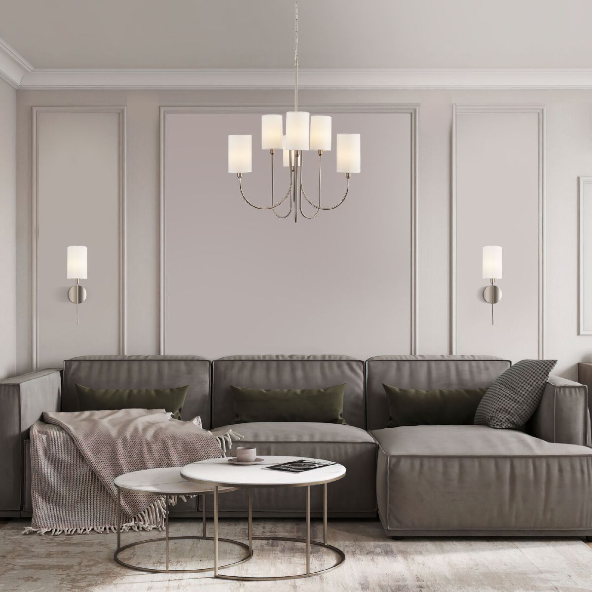 Подвесная люстра Eurosvet Abbey 60164/6 никель Smart a065747