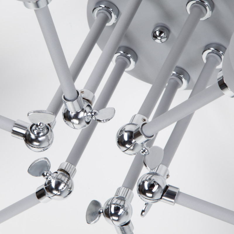 Люстра на штанге Eurosvet 70052/6 серый/серебро