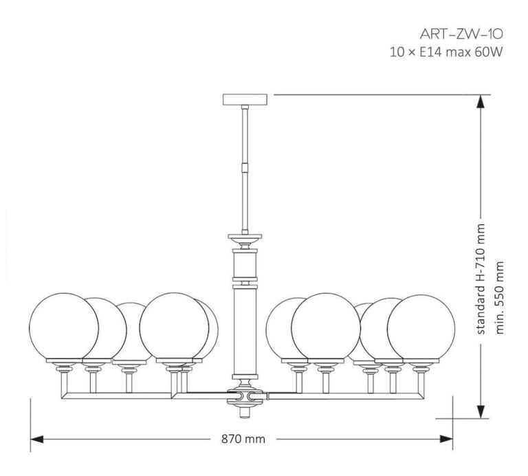 Подвесная люстра Kutek Mood Artu Glass ART-ZW-10 (P) G