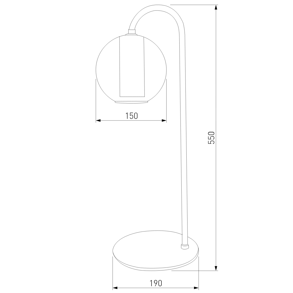Настольная лампа Eurosvet Cobble 80508/1 дымчатый a065594