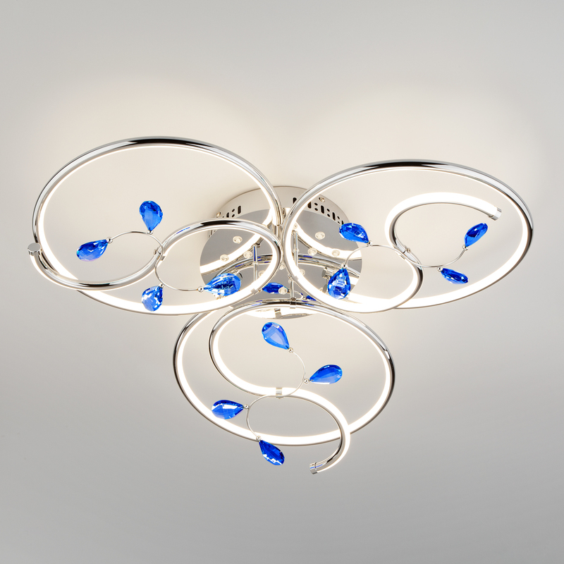 Потолочный светодиодный светильник Eurosvet Venera 90131/3 хром