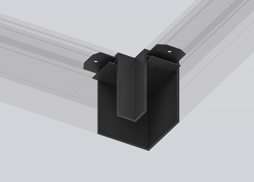 Угловой соединитель Luminotti Slimline L.200.4.BK