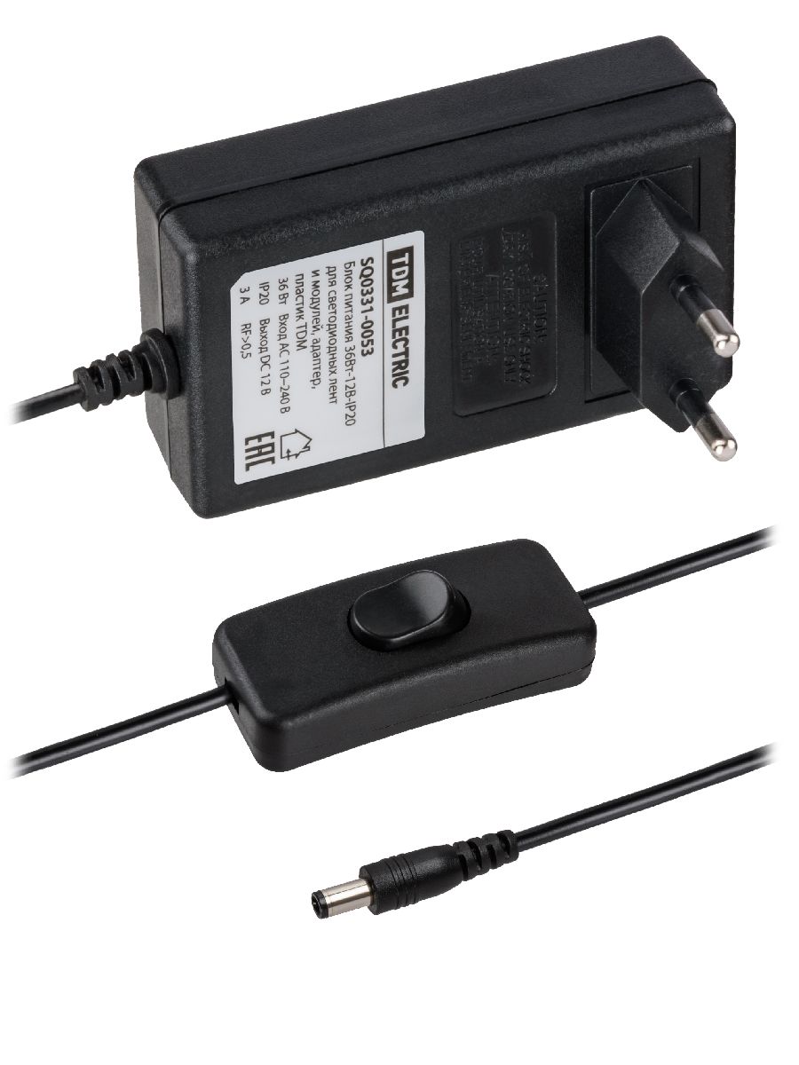 Блок питания TDM Electric 36Вт DC12В 3A IP20 SQ0331-0053