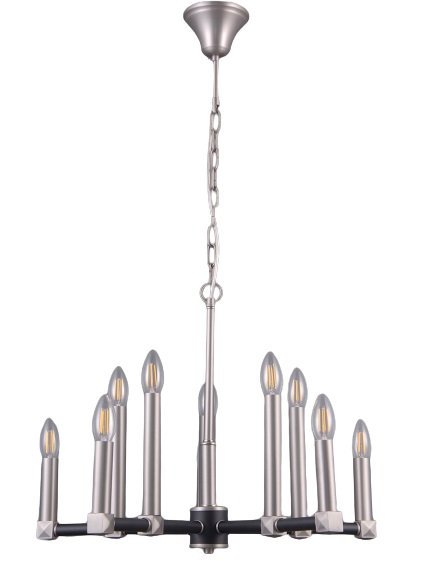 Подвесная люстра Elvan LU-39446/10-E14-SiBl