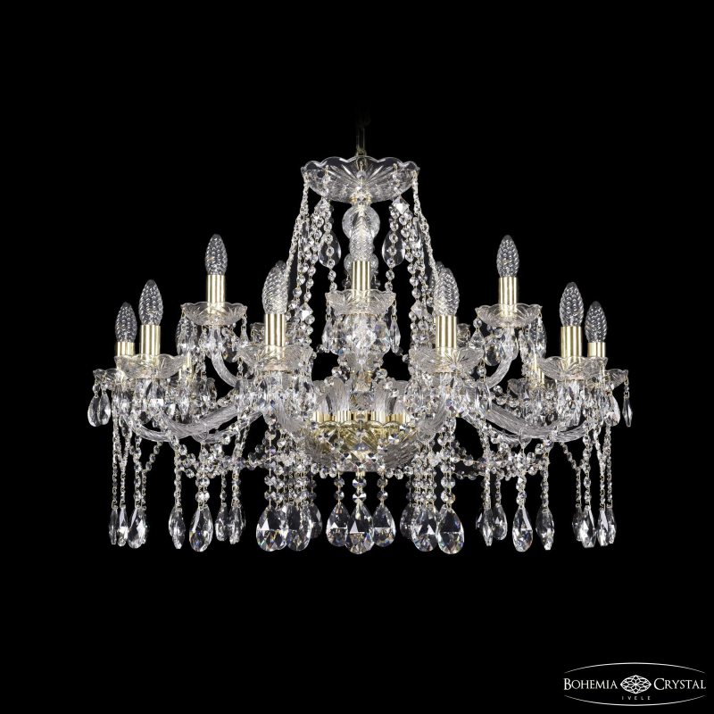 Подвесная люстра Bohemia Ivele Crystal 1413/10+5/300 G
