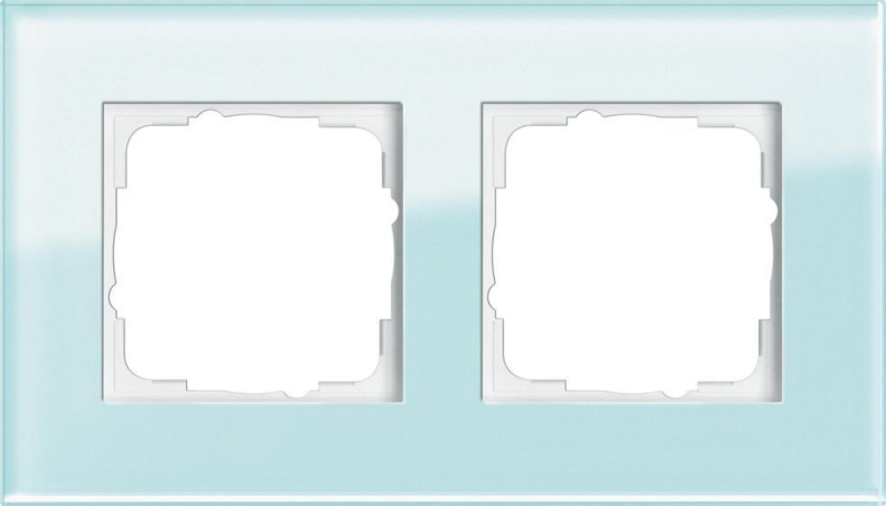 Рамка 2-постовая Gira Esprit салатовое стекло 021218
