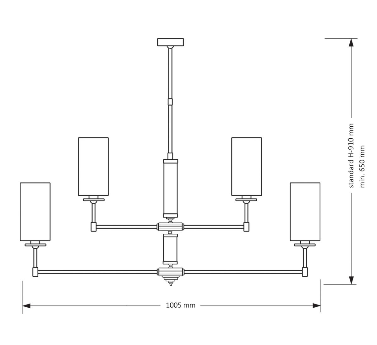 Люстра на штанге Kutek Mood Empoli EMP-ZWL-4(Z)