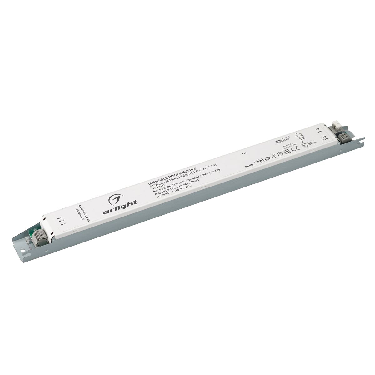 Блок питания Arlight ARV-LG-24100-LINEAR-PFC-DALI2-PD (24V, 4.2A, 100W) (IP20 Металл) 049481