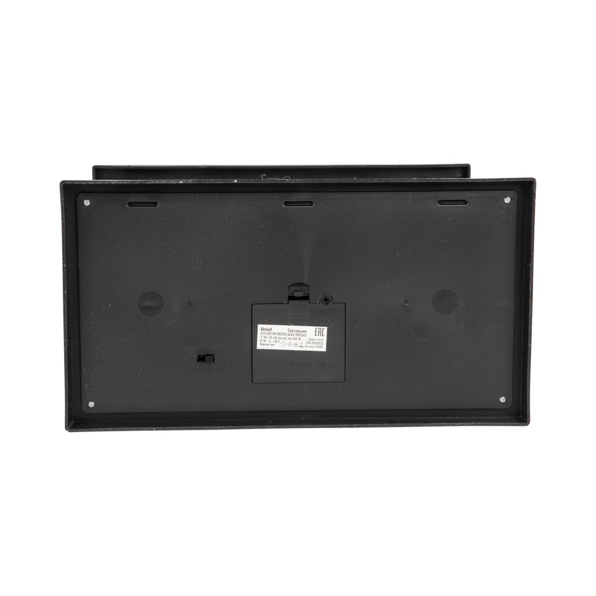 Светильник светодиодный Камин с эффектом пламени. питание от батареек Uniel ULD-L2821-005/DNC/RED BLACK FIREPLACE UL-00011316