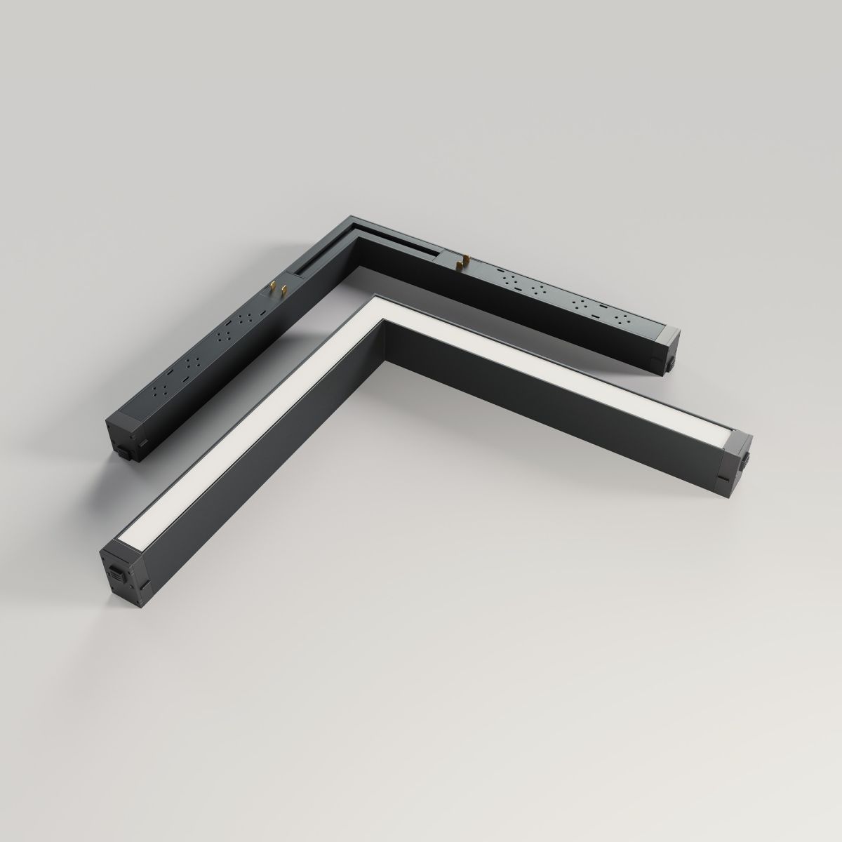 Трековый светильник Luminotti Slimline Flat Corner L.218.18.CCT.BK