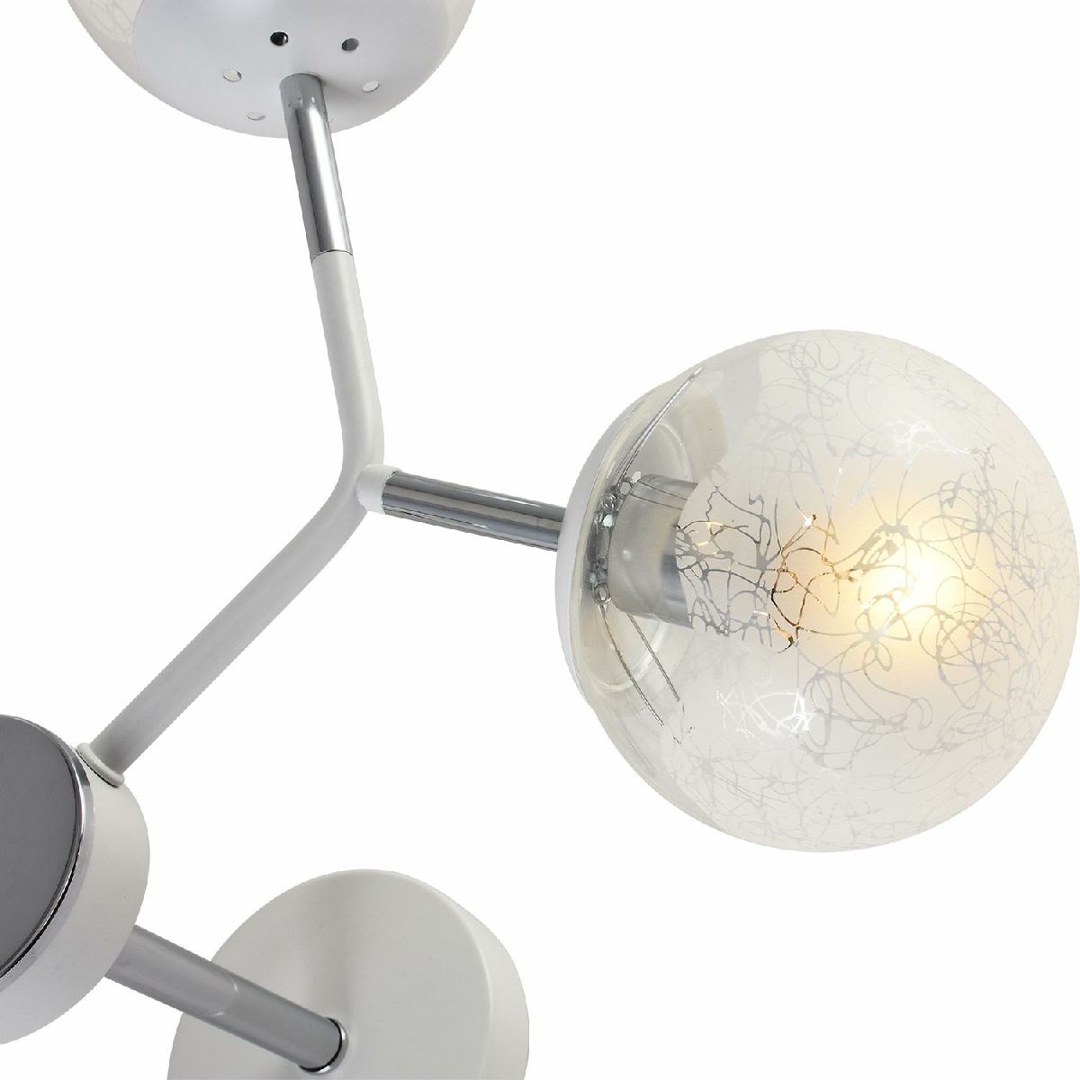 Люстра на штанге Reluce 11358-0.3-04B WH+CR