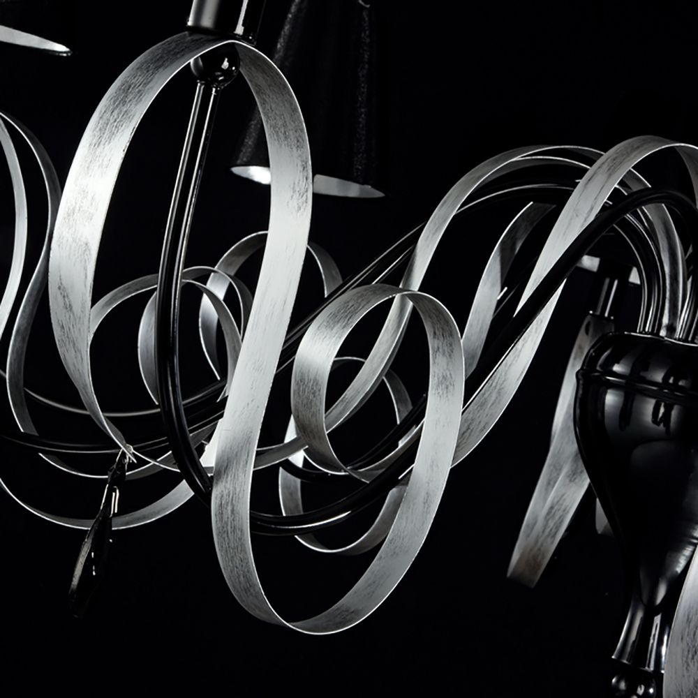 Подвесная люстра черная Maytoni Intreccio ARM010-10-R