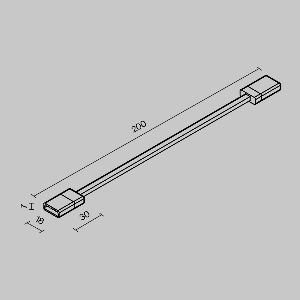 Гибкий коннектор для токоведущей ленты Maytoni Exility IP O-TR002-SC