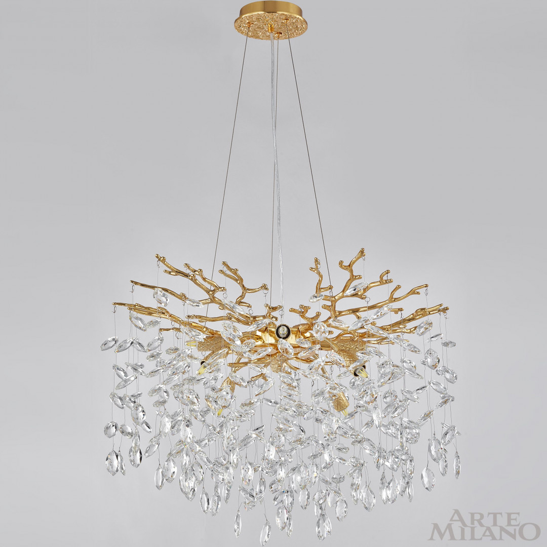 Подвесная люстра Arte Milano Milan 239801/D600/8/B Gd