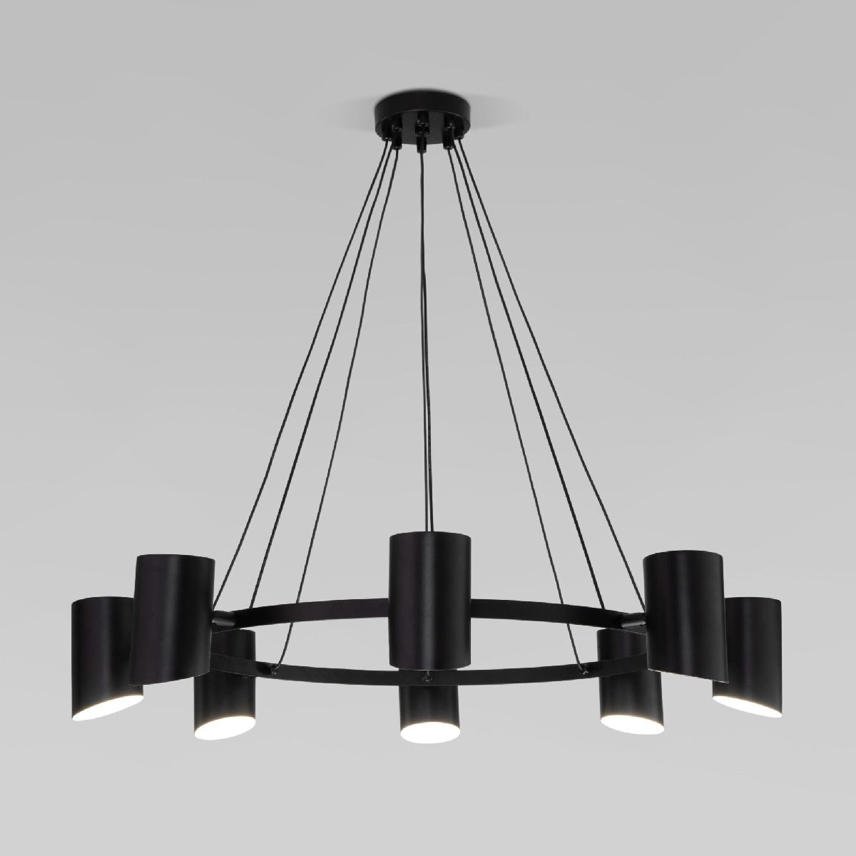 Подвесная люстра Eurosvet Splay 70147/8 черный Smart a062034