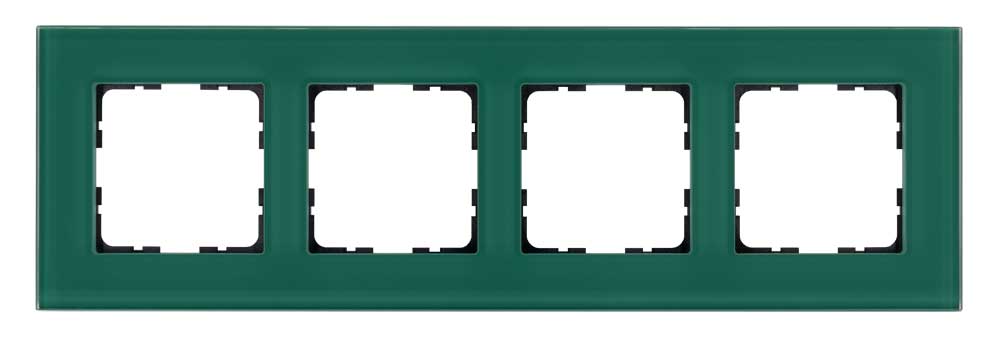 Рамка 4-постовая стекло цвет Лазурный Jasmart G1004GJ