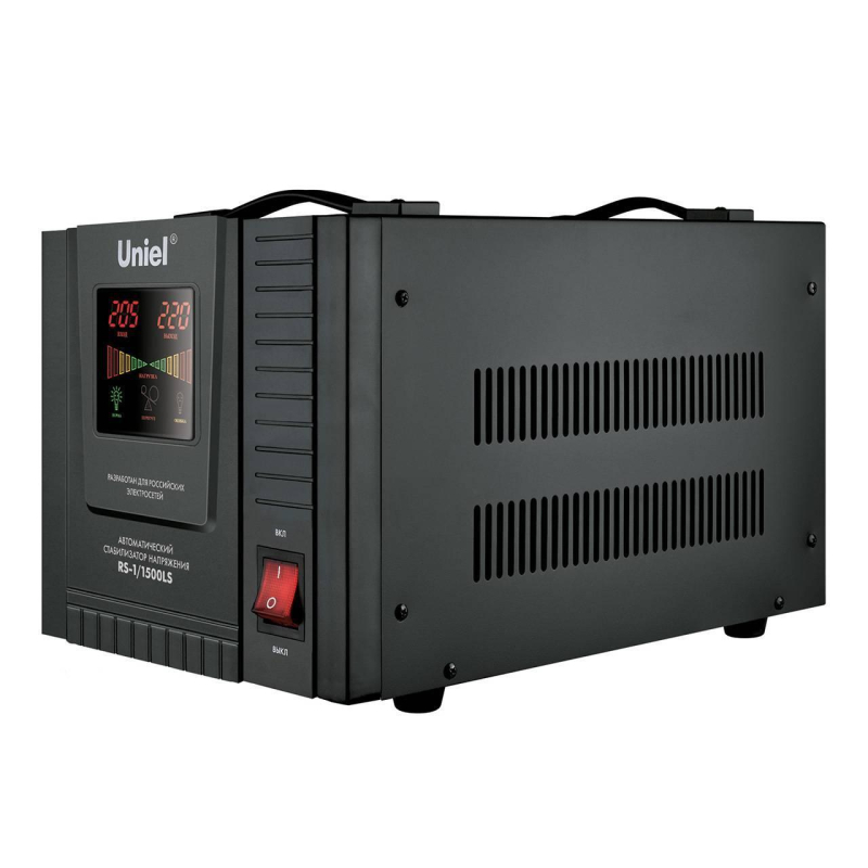 Стабилизатор напряжения (09498) Uniel 1500ВА RS-1/1500LS