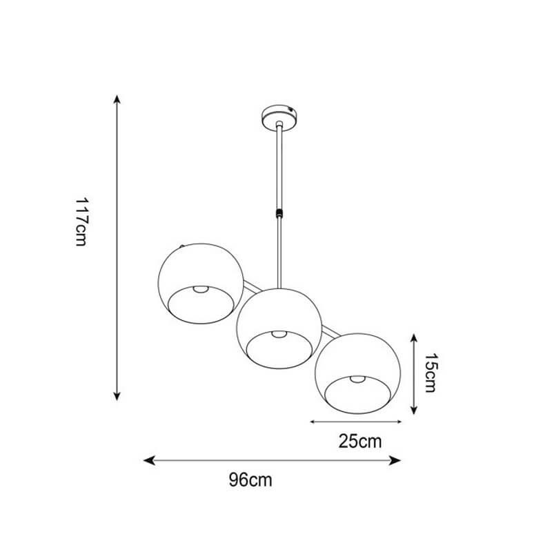 Подвесная люстра Zumaline Sillo P14120-3SILLO