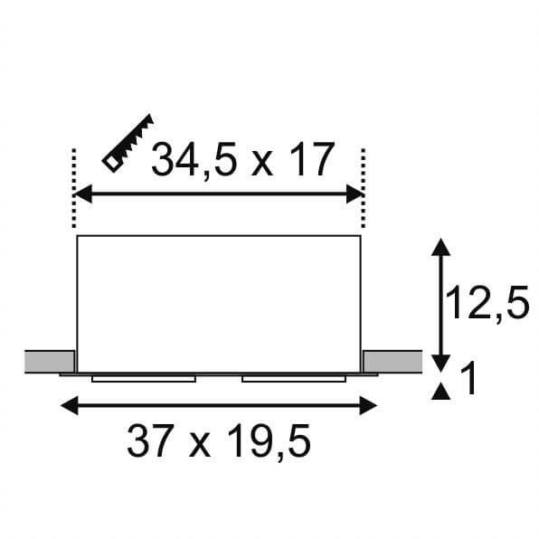 Встраиваемый светодиодный светильник SLV Kadux 2 XL Led Set 115741