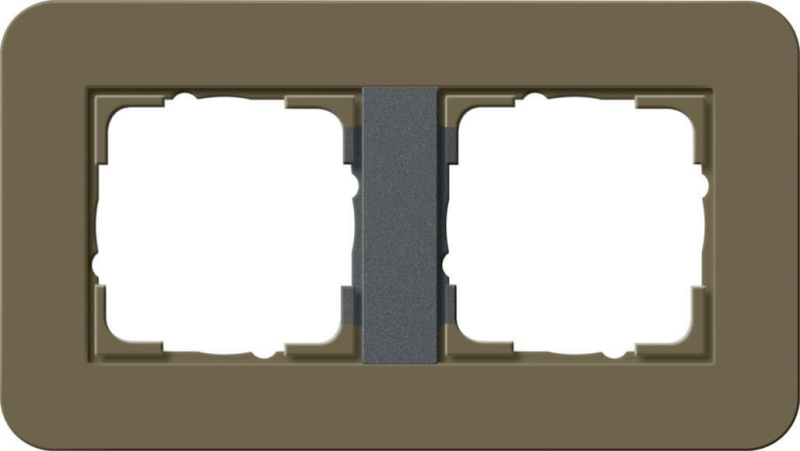 Рамка 2-постовая Gira E3 дымчатый/антрацит 0212426