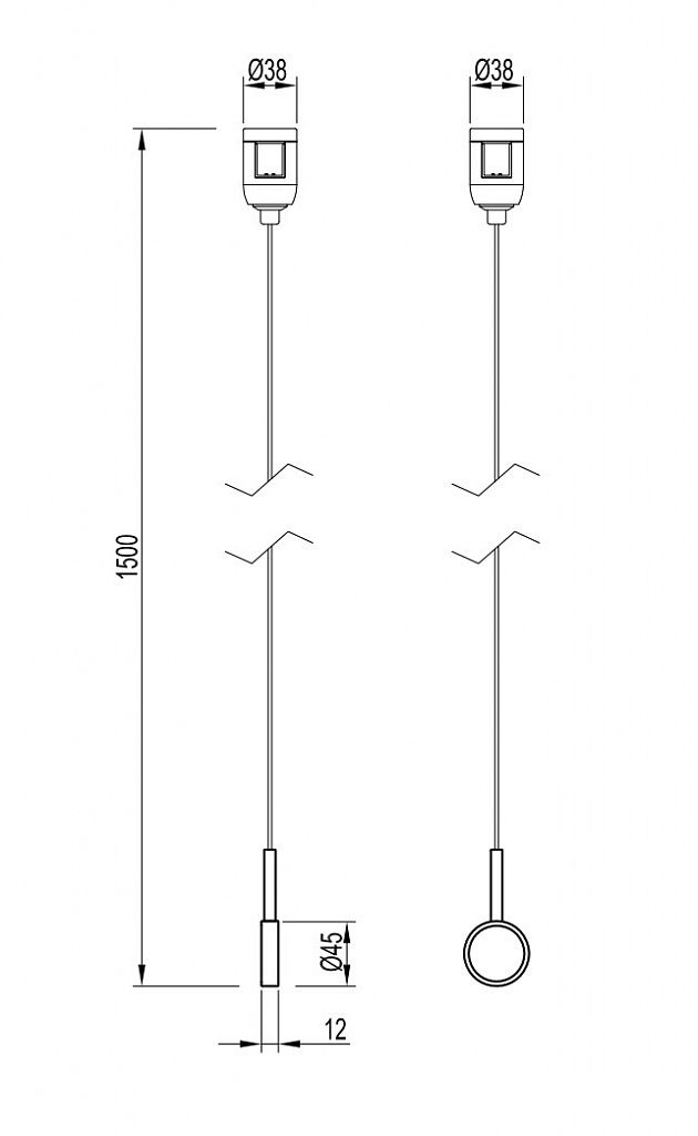 Держатель трека Arlight ART-APRIORI-HOLDER-HANG-TUBE-L1500 (BK) 049321