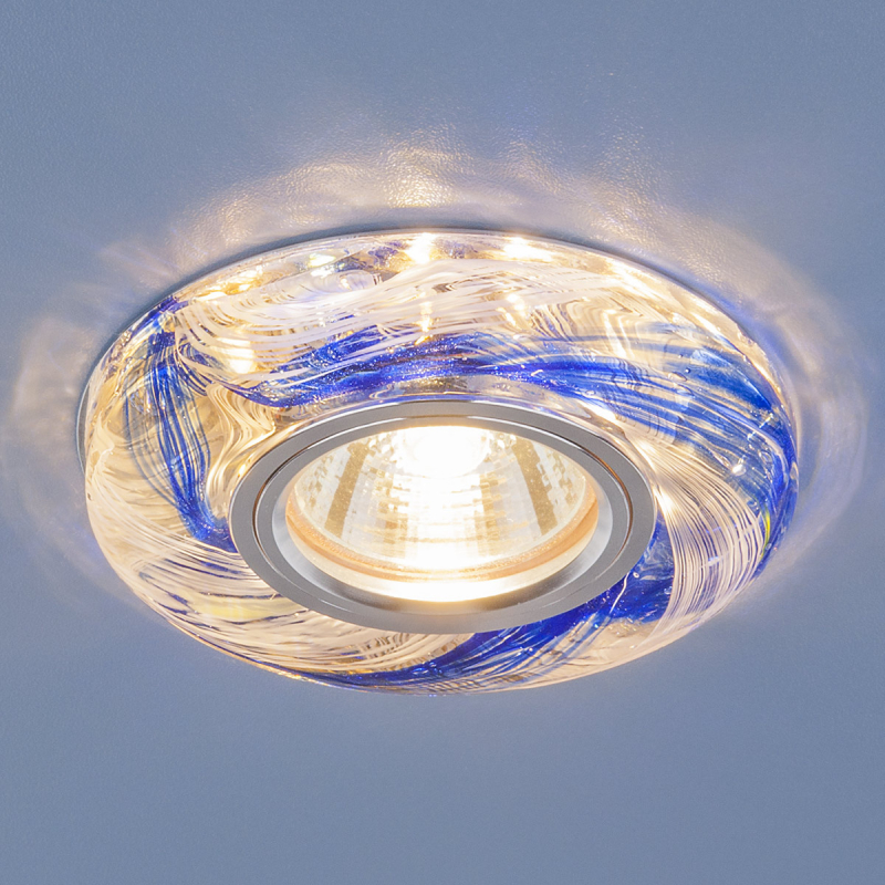 Встраиваемый светильник Elektrostandard 2191 MR16 CL/DBL прозрачный/синий 4690389096105