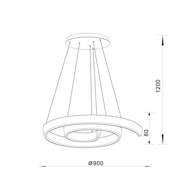 Подвесная светодиодная люстра Zumaline Falcon 15200002