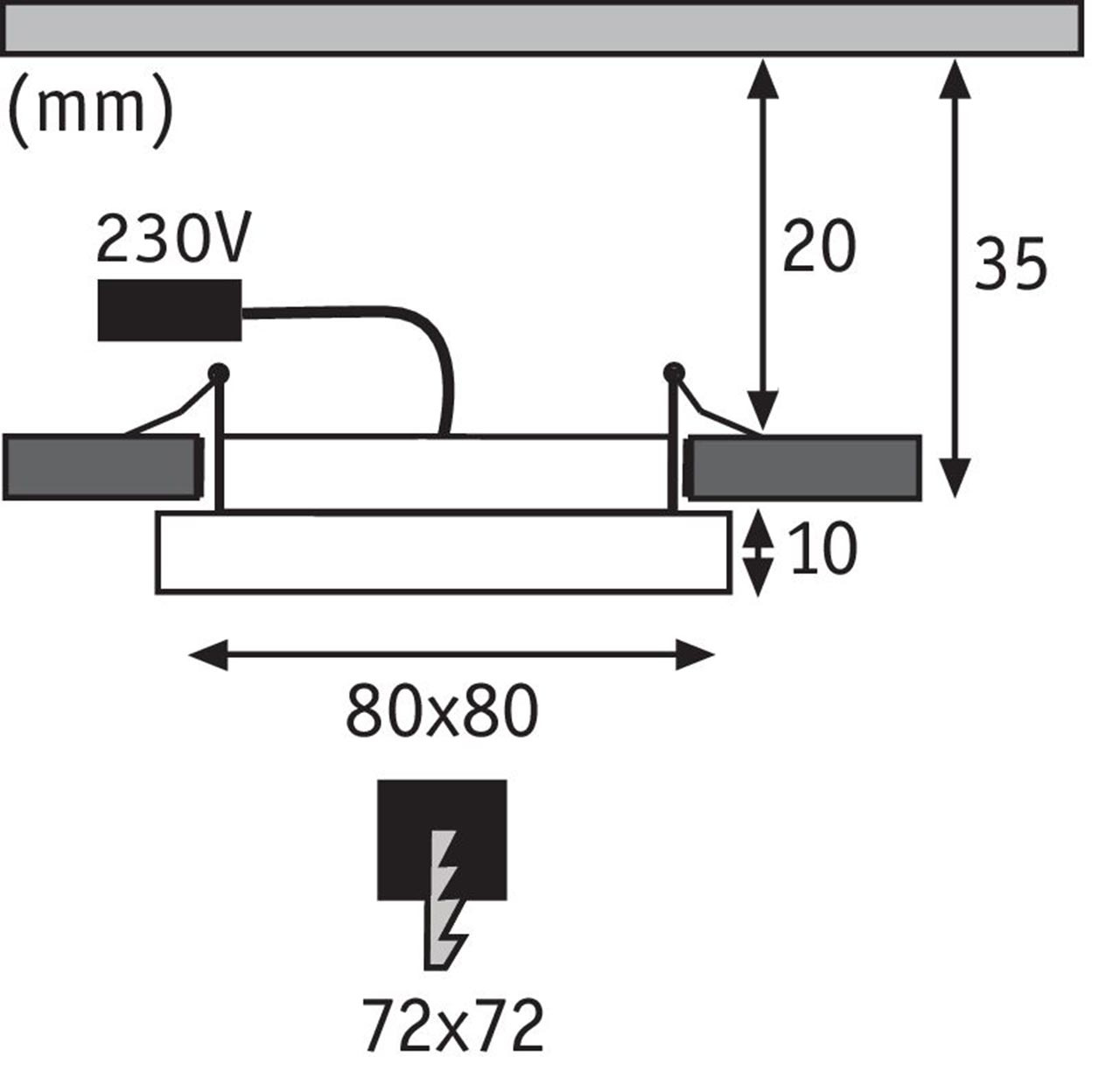 Встраиваемый светодиодный светильник Paulmann Panel Areo 92954